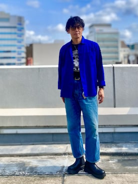 「アイテム（デニムパンツ）」を使った、sunriseseaさん（メンズ・172cm・50代）の夏コーディネート