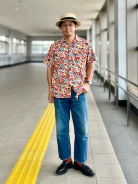 「アイテム（ローファー）」を使った、sunriseseaさん（メンズ・172cm・50代）の夏コーディネート