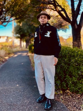 「アイテム（チノパンツ）」を使った、sunriseseaさん（メンズ・172cm・50代）の秋コーディネート