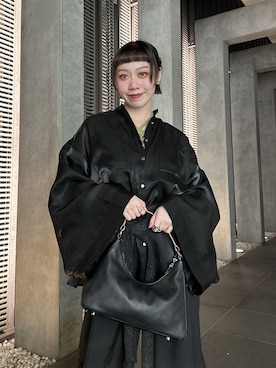 「HARE（ハレ）のボールミックスラリエットネックレス(HARE)（ネックレス、シルバー系）」を使った、HARE / 瑜ユイさん（レディース・165cm）の春コーディネート