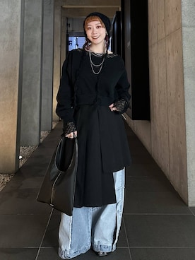 「HARE（ハレ）のアイテム（帽子）」を使った、HARE / 瑜ユイさん（レディース・165cm）の冬コーディネート