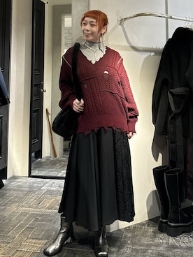 「アイテム（リング）」を使った、HARE / 瑜ユイさん（レディース・165cm・20代）の冬コーディネート