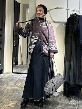「アイテム（デニムスカート）」を使った、HARE / 瑜ユイさん（レディース・165cm・20代）の秋コーディネート