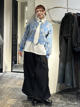 「HARE（ハレ）のモールダマスクガラニットプルオーバー(HARE)（ニット/セーター）」を使った、HARE / 瑜ユイさん（レディース・165cm）の秋コーディネート