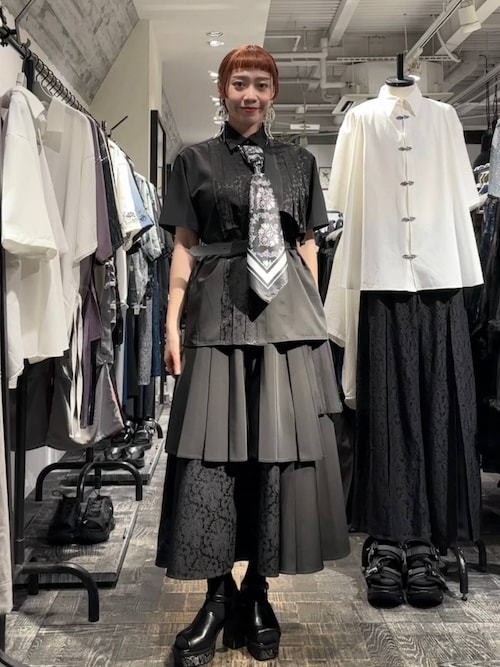 HER. （ハー）　ジャガードスカート セール】ジャガードプリーツレイヤースカート(HARE)（スカート