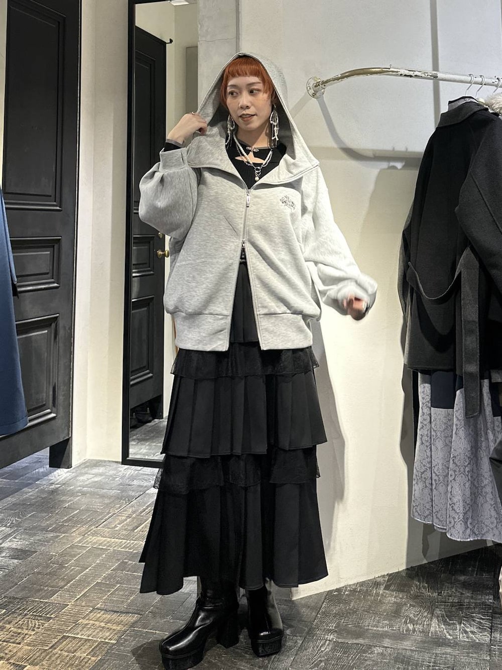 フリルプリーツティアードスカート(HARE)を使った人気ファッション