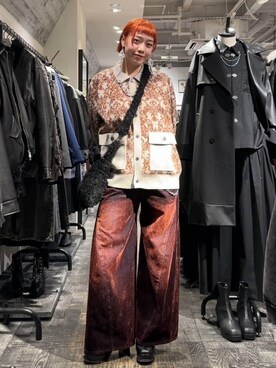 「HARE（ハレ）のアイテム（デニムパンツ）」を使った、HARE / 瑜ユイさん（レディース・165cm）の冬コーディネート