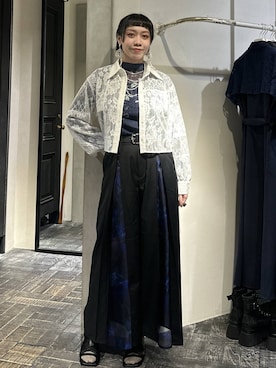 「HARE（ハレ）の2WAYランダムリブラメタンクトップ(HARE)（タンクトップ、ブラック系）」を使った、HARE / 瑜ユイさん（レディース・165cm）の春コーディネート