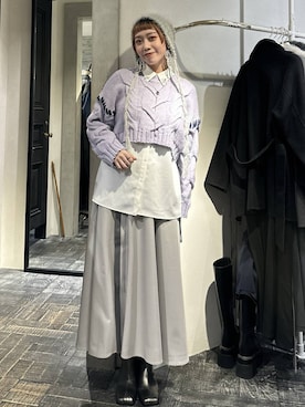 「アイテム（ネックレス）」を使った、HARE / 瑜ユイさん（レディース・165cm・20代）の冬コーディネート