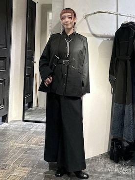 「アイテム（ノーカラージャケット）」を使った、HARE / 瑜ユイさん（レディース・165cm・20代）の秋コーディネート