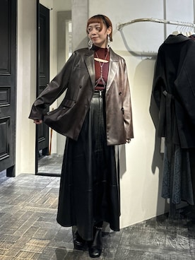 「アイテム（サスペンダー）」を使った、HARE / 瑜ユイさん（レディース・165cm）の秋コーディネート