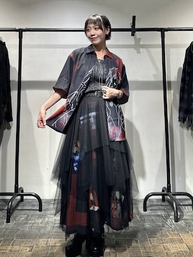 「HARE（ハレ）の【新世紀エヴァンゲリオン×HARE】チュールレイヤースカート(HARE)（スカート、レッド系）」を使った、HARE / 瑜ユイさん（レディース・165cm）の夏コーディネート