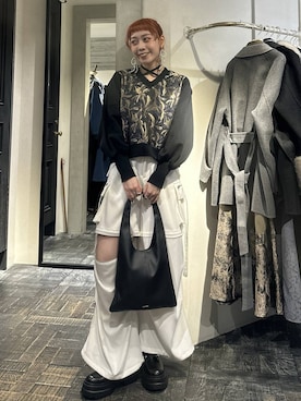 「HARE（ハレ）のアイテム（スウェット）」を使った、HARE / 瑜ユイさん（レディース・165cm）の冬コーディネート