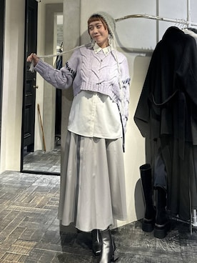 「きれいめ」｜「アイテム（ニットキャップ/ビーニー）」を使った、HARE / 瑜ユイさん（レディース・165cm）の冬コーディネート