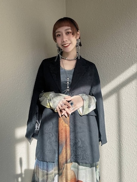 「アイテム（サスペンダー）」を使った、HARE / 瑜ユイさん（レディース・165cm）の秋コーディネート