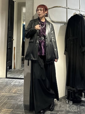 「アイテム（ブローチ/コサージュ）」を使った、HARE / 瑜ユイさん（レディース・165cm）の秋コーディネート