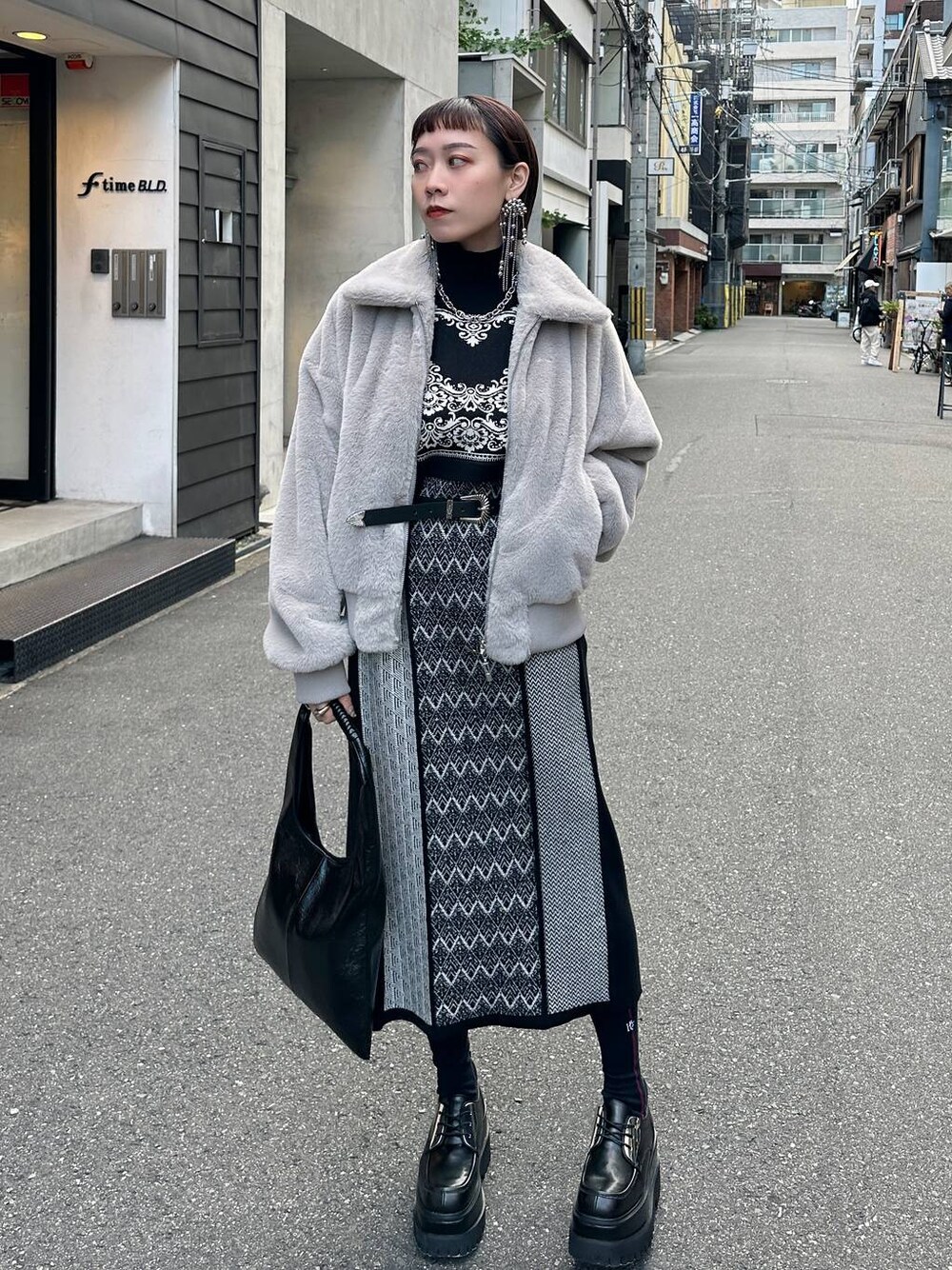 ブロックガラニットワンピース(HARE)を使った人気ファッション