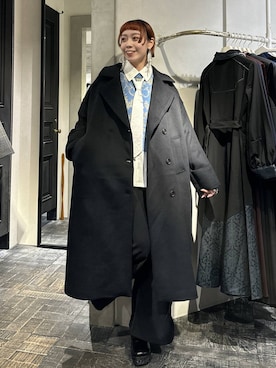 「アイテム（チェスターコート）」を使った、HARE / 瑜ユイさん（レディース・165cm・20代）の秋コーディネート