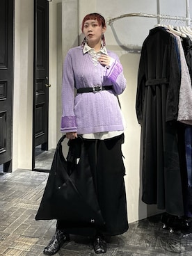 「HARE（ハレ）のアイテム（リング）」を使った、HARE / 瑜ユイさん（レディース・165cm）の冬コーディネート