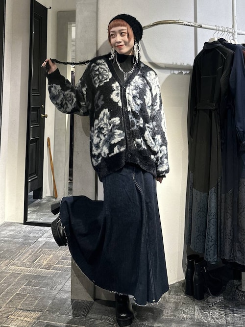 HARE 新品 アソートガラシャギーカーディガン グレー　Mサイズ HARE（ハレ）の「アソートガラシャギーカーディガン(HARE