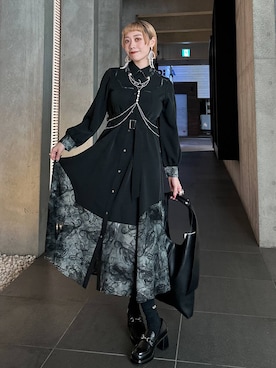 「アイテム（サスペンダー）」を使った、HARE / 瑜ユイさん（レディース・165cm）の秋コーディネート