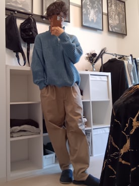 punimeganeさん（骨格ストレート・メンズ・184cm）の秋コーディネート