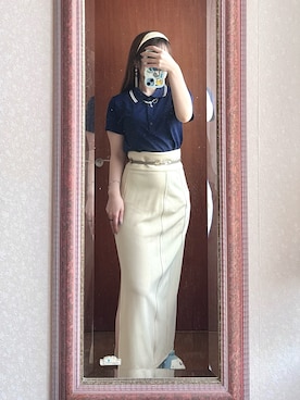 「アイテム（ポロシャツ）」を使った、じゅさん（レディース・150cm）の秋コーディネート