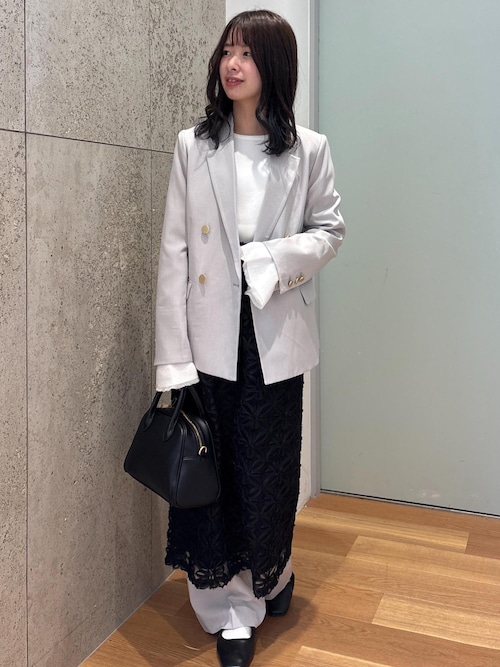 d.i.a. ファー付 コーデュロイ 金ボタン ジャケット スカート SETUP d.i.a. ファー付 コーデュロイ 金ボタン ジャケット スカート SETUP