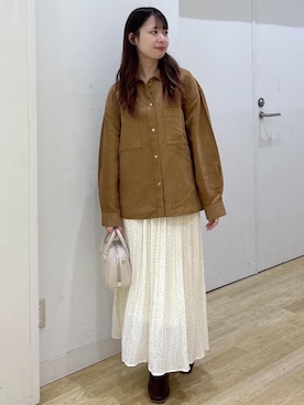 「ROPE' PICNIC（ロペピクニック）のアイテム（スカート）」を使った、SAKIさん（レディース・153cm）の秋コーディネート