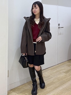 「ニット/セーター」｜SAKIさん（レディース・153cm）の冬コーディネート