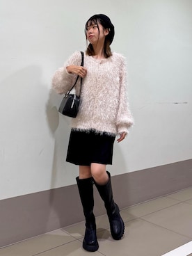 「フェミニンコーデ」｜「アイテム（帽子）」を使った、SAKIさん（レディース・153cm）の秋コーディネート