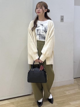 「ROPE' PICNIC（ロペピクニック）のアイテム（その他パンツ）」を使った、SAKIさん（レディース・153cm）の秋コーディネート