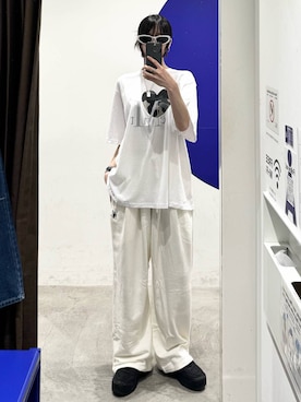 「WOOALONG（ウアロン）のアイテム」を使った、kitunesandayoさん（レディース・167cm）の夏コーディネート