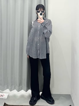 「ALAND（エーランド）のアイテム（シャツ/ブラウス）」を使った、kitunesandayoさん（レディース・167cm）の春コーディネート