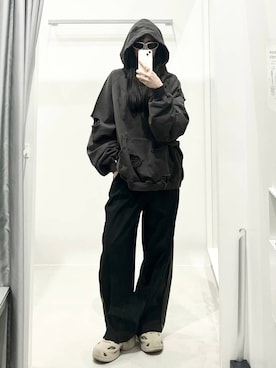 「NOT4NERD（ノットフォーナード）のアイテム（スウェット）」を使った、kitunesandayoさん（レディース・167cm）の春コーディネート