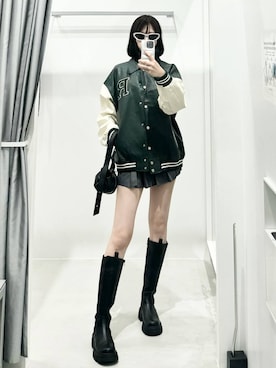 「アイテム（ブルゾン）」を使った、kitunesandayoさん（レディース・167cm・20代）の秋コーディネート