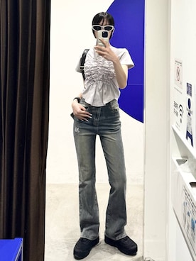 「FLAREUP（フレアアップ）のアイテム（トップス）」を使った、kitunesandayoさん（レディース・167cm）の夏コーディネート