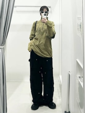 「NOT4NERD（ノットフォーナード）のアイテム（スウェットパンツ）」を使った、kitunesandayoさん（レディース・167cm）の秋コーディネート