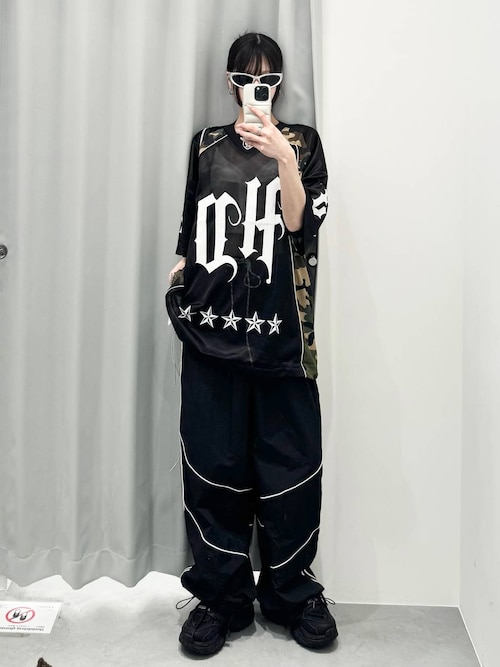 セール】【UNISEX】HOODHOOD／CAMOメッシュT（Tシャツ
