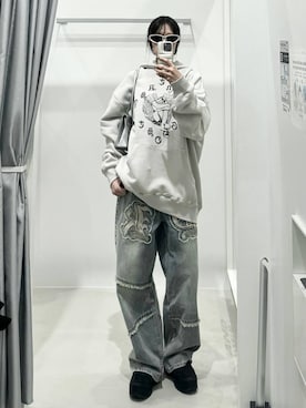 「NICE GHOST CLUB（ナイスゴーストクラブ）のアイテム」を使った、kitunesandayoさん（レディース・167cm）の冬コーディネート