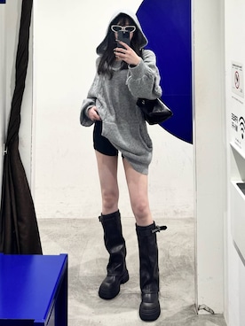 「アイテム（トートバッグ）」を使った、kitunesandayoさん（レディース・167cm・20代）の冬コーディネート