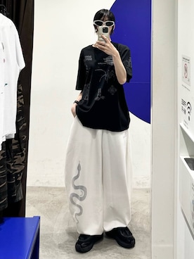 「SLOWACID（スローアシッド）のアイテム」を使った、kitunesandayoさん（レディース・167cm）の夏コーディネート