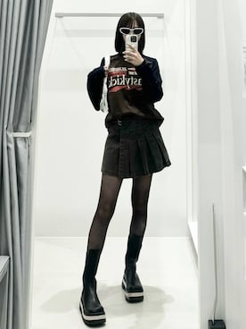 「NASTY KICK（ナスティーキック）のアイテム」を使った、kitunesandayoさん（レディース・167cm）の秋コーディネート