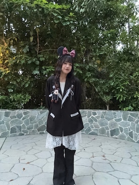 「アイテム（テーラードジャケット）」を使った、Rinaさん（レディース・156cm）の夏コーディネート