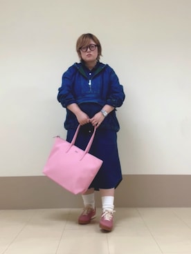 「アイテム（シャツワンピース）」を使った、nakagawaさん（レディース・152cm）の秋コーディネート
