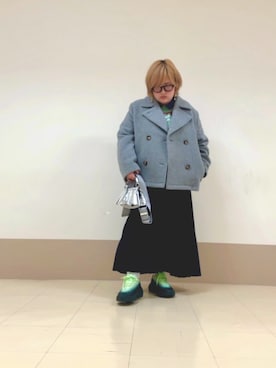 「アイテム（ポロシャツ）」を使った、nakagawaさん（レディース・152cm）の秋コーディネート