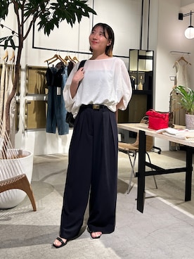 「GALLARDAGALANTE（ガリャルダガランテ）のアイテム（ベルト）」を使った、ggnabeさん（レディース・155cm）の夏コーディネート