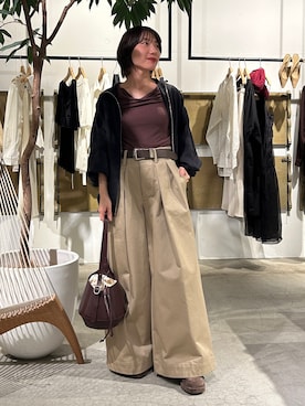 「アイテム（ジャケット/アウター）」を使った、ggnabeさん（レディース・155cm）の秋コーディネート