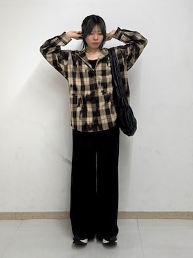 「tk.TAKEO KIKUCHI（ティーケータケオキクチ）のアイテム（その他パンツ）」を使った、noriさん（レディース・157cm）の秋コーディネート