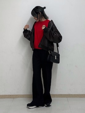 「tk.TAKEO KIKUCHI（ティーケータケオキクチ）のアイテム（その他パンツ）」を使った、noriさん（レディース・157cm）の秋コーディネート